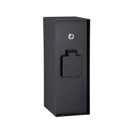 Paulmann 94315 -Lauko kištukinių lizdų stulpas su prieblandos jutikliu RIO 3Z SCHUKO 230V IP44