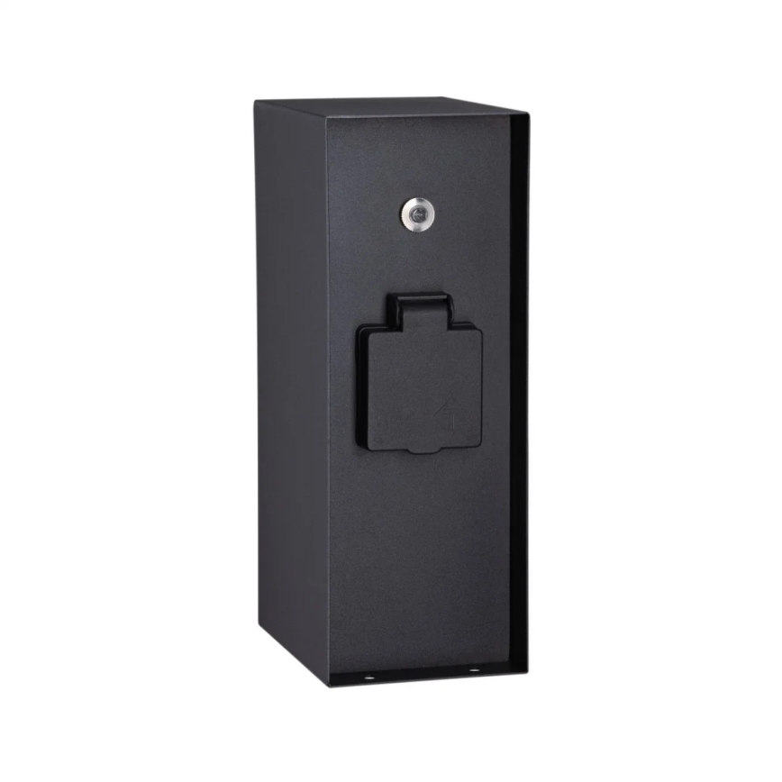 Paulmann 94315 -Lauko kištukinių lizdų stulpas su prieblandos jutikliu RIO 3Z SCHUKO 230V IP44