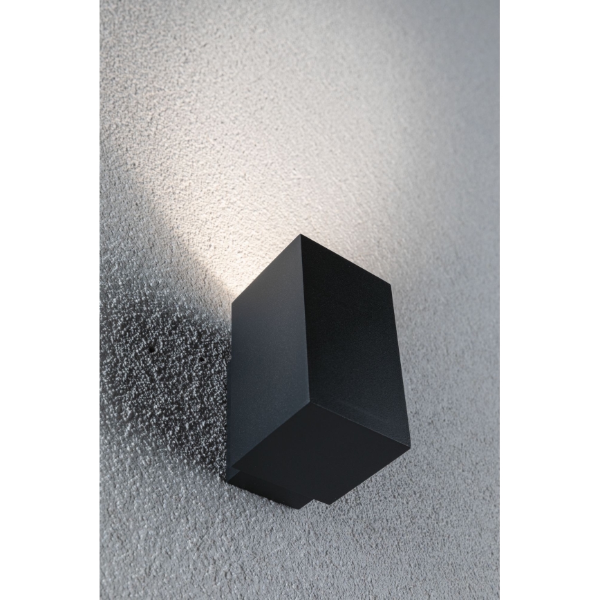 Paulmann 94327 - LED/3,8W IP44 Lauko sieninis šviestuvas FLAME 230V antracitas
