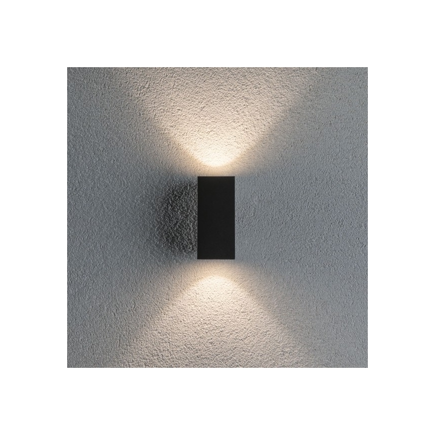 Paulmann 94328 - 2xLED/2,8W IP44 Lauko sieninis šviestuvas FLAME 230V antracitas