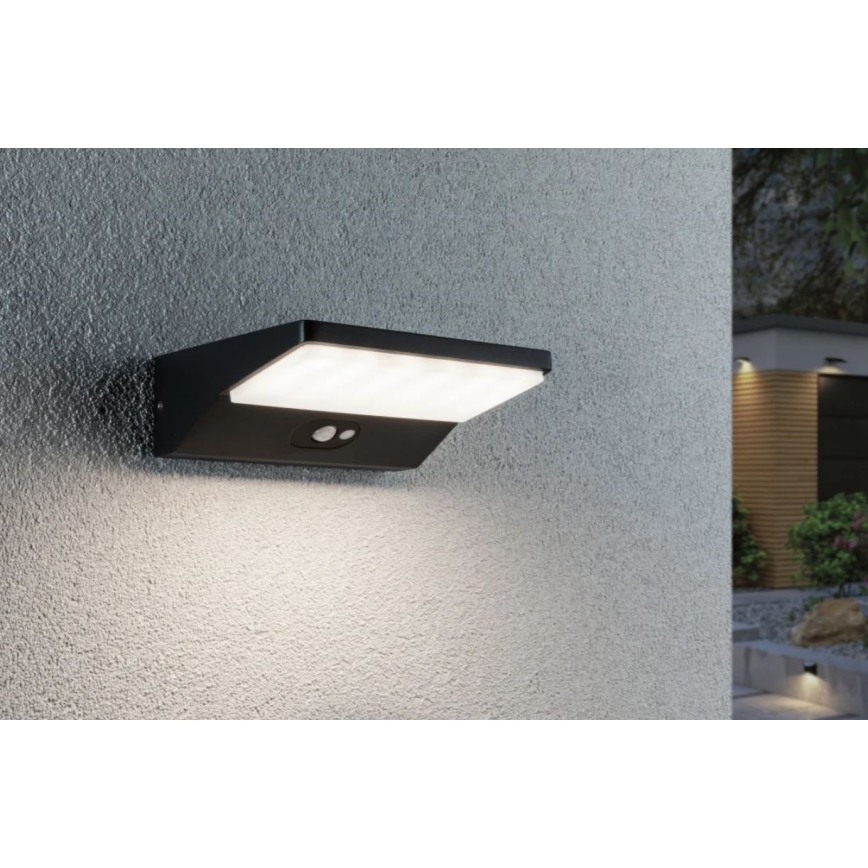 Paulmann 94333 - LED/7,4W IP44 Lauko sieninis šviestuvas su jutikliu HOUSE 230V