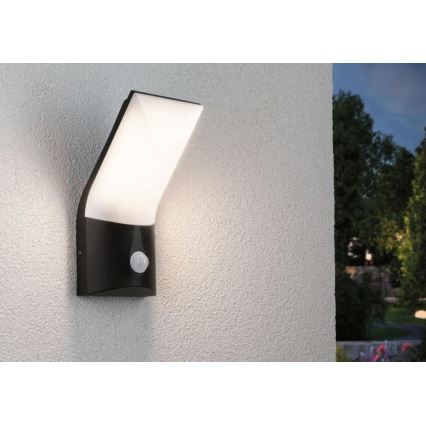 Paulmann 94402 - LED/10W IP44 Lauko sieninis šviestuvas su jutikliu ADYA 230V