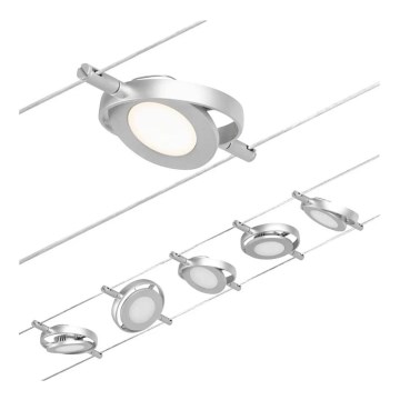 Paulmann 94414 - KOMPLEKTAS 5xLED/4,5W Akcentinis apšvietimas pakabinamai sistemai ROUNDMAC 230V blizgus chromas