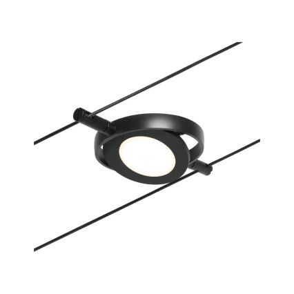 Paulmann 94418 - RINKINYS 5xLED/4,5W Pilna ROUNDMAC 230V laidų sistema, juoda