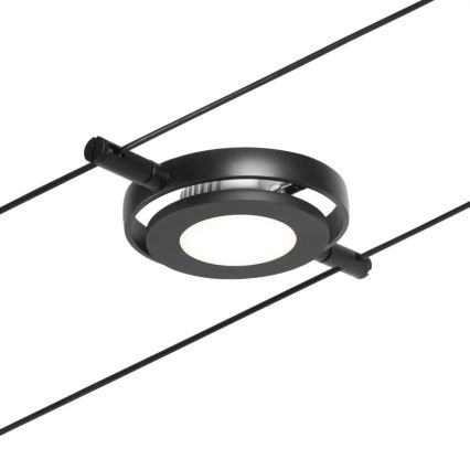 Paulmann 94418 - RINKINYS 5xLED/4,5W Pilna ROUNDMAC 230V laidų sistema, juoda