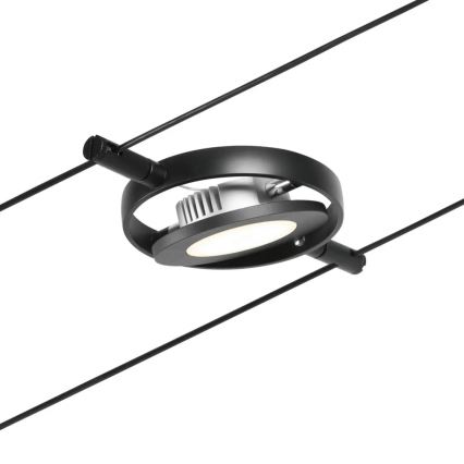 Paulmann 94418 - RINKINYS 5xLED/4,5W Pilna ROUNDMAC 230V laidų sistema, juoda