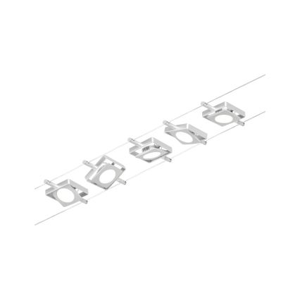 Paulmann 94420 - RINKINYS 5xLED/4,5W, MAC kabelinė sistema 230V, matinis chromas