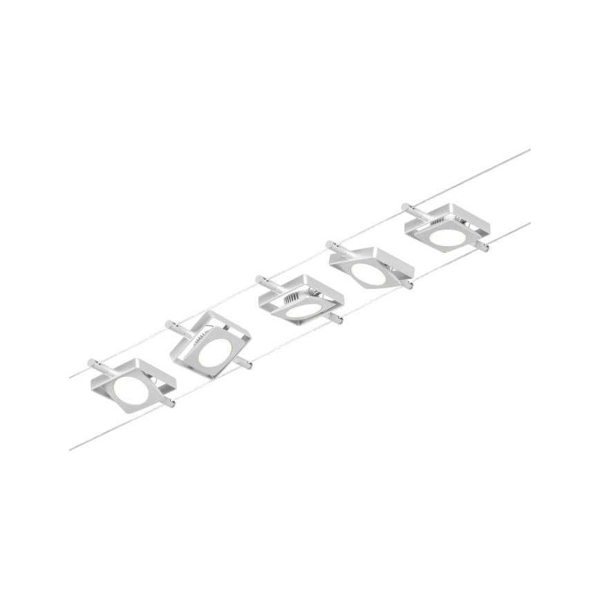 Paulmann 94420 - RINKINYS 5xLED/4,5W, MAC kabelinė sistema 230V, matinis chromas