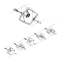 Paulmann 94430 - RINKINYS 5xGU5,3/10W Taškinis šviestuvas kabelinės sistemos MAC 230V matinio chromo spalvos