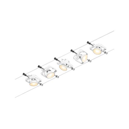 Paulmann 94432 - KOMPLEKTAS 5xGU5,3/10W Akcentinis šviestuvas bėgių sistemai MAC 230V balta