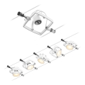 Paulmann 94432 - RINKINYS 5xGU5,3/10W Taškinis šviestuvas kabelinės sistemos MAC 230V baltas