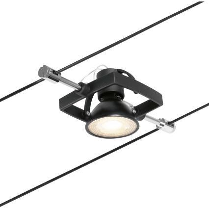 Paulmann 94434 - RINKINYS 5xGU5,3/10W Taškinis šviestuvas kabelinės sistemos MAC 230V juodas