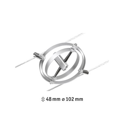 Paulmann 94437 - 1xGU5,3/10W LED šviestuvas su lankiniu sistema CARDAN 12V matinio chromo spalvos