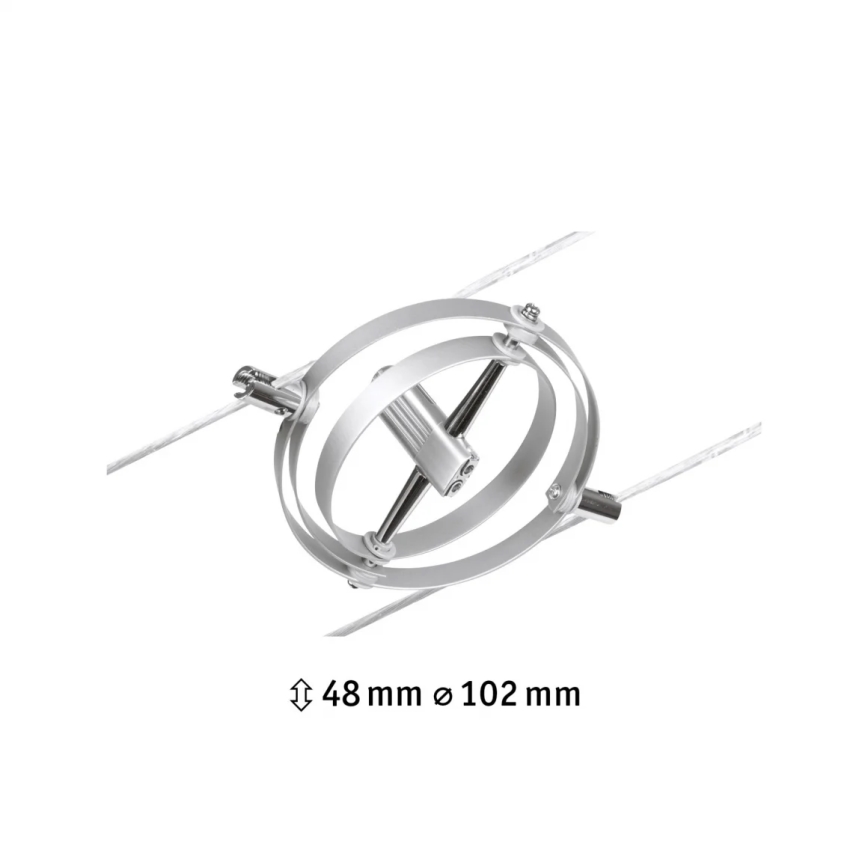 Paulmann 94437 - 1xGU5,3/10W LED šviestuvas su lankiniu sistema CARDAN 12V matinio chromo spalvos