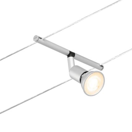 Paulmann 94442 - KOMPLEKTAS 5xGU5,3/10W Akcentinis šviestuvas bėgių sistemai SALT 230V matinis chromas
