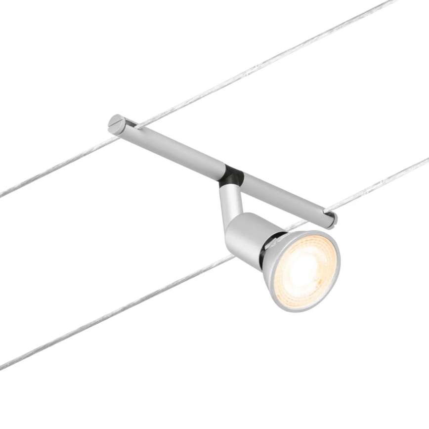 Paulmann 94442 - RINKINYS 5xGU5,3/10W Taškinis šviestuvas laidų sistemai SALT 230V matinio chromo spalvos