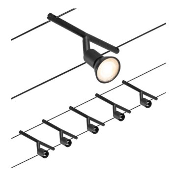 Paulmann 94446 - RINKINYS 5xGU5,3/10W Taškinis šviestuvas vielinio SALT sistemos 230V juodas