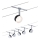 Paulmann 94457 - Rinkinys 5xLED/4W, pilna kabelinė sistema CLEAR, 230V, juoda/blizgus chromas