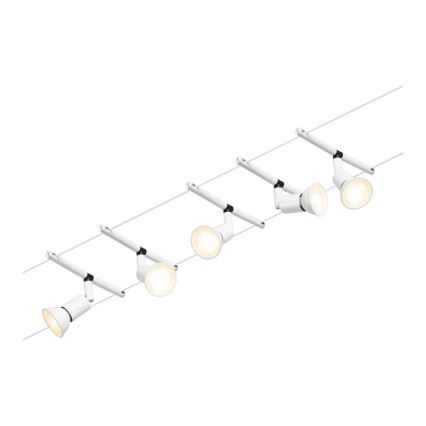 Paulmann 94458 - KOMPLEKTAS 5xGU5,3/10W Akcentinis šviestuvas bėgių sistemai SALT 230V balta