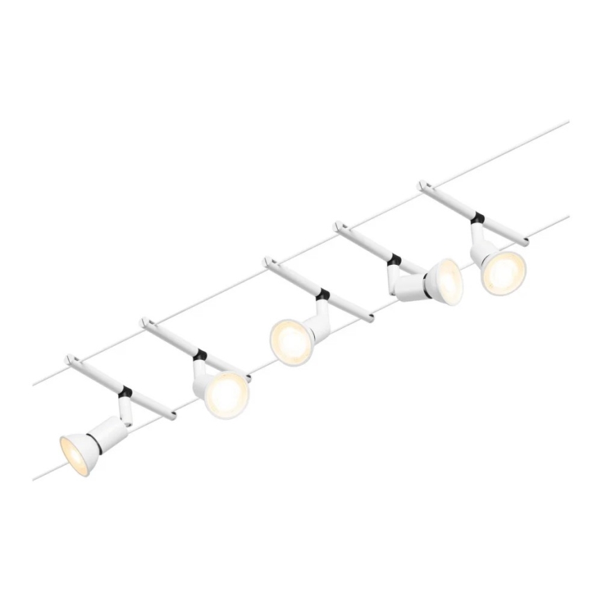 Paulmann 94458 - RINKINYS 5xGU5,3/10W Taškinis šviestuvas vieliniam sistemai SALT 230V baltas