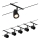 Paulmann 94469 - Rinkinys 5xGU5,3/10W Pilna vielinė pakabinimo sistema CUP 230V juoda