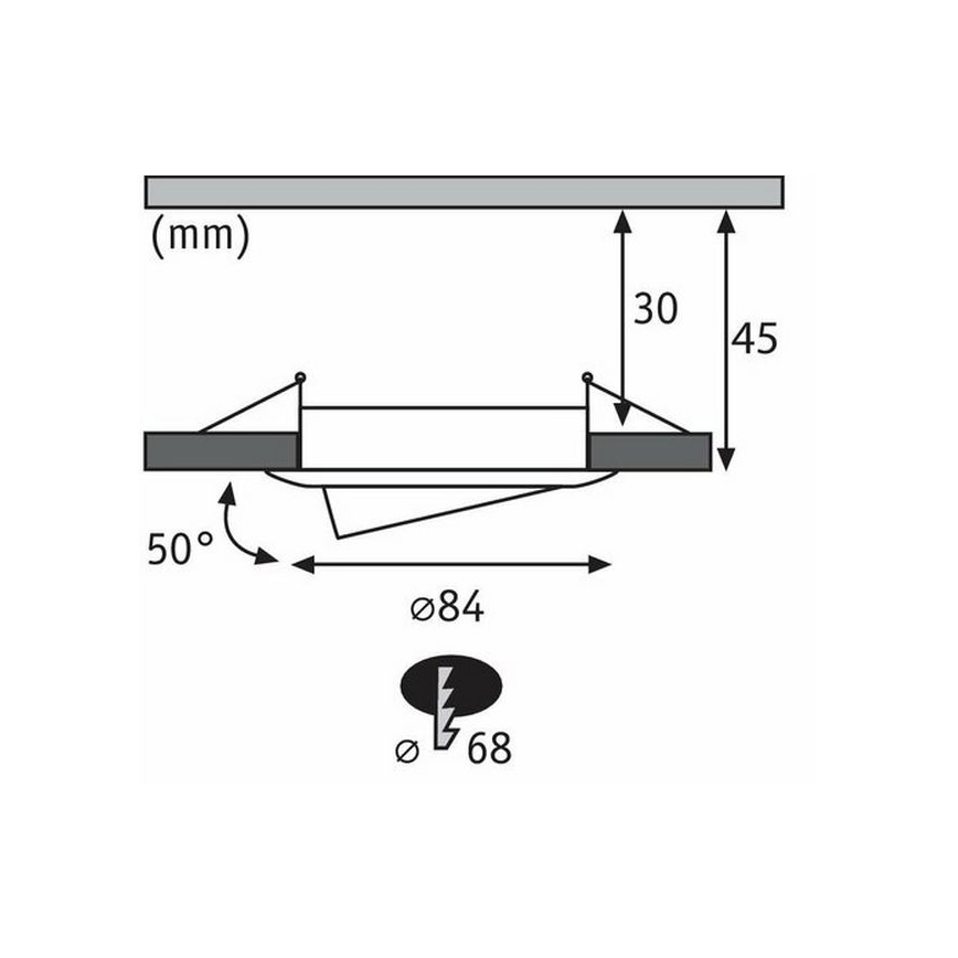 Paulmann 94471 - RINKINYS 3xLED/6W IP23 Vonios įleidžiamas šviestuvas NOVA 230V