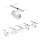 Paulmann 94475 - Komplektas 5xLED/5W – CIRCLE pilna kabelinė sistema, 230V, matinis chromas