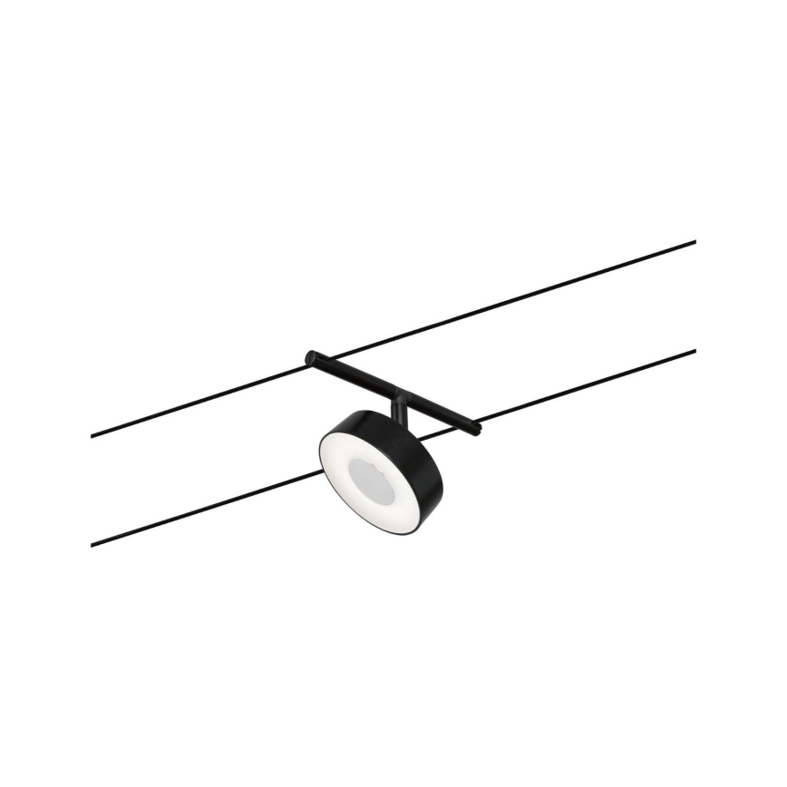 Paulmann 94479 - Rinkinys 5xLED/5W, pilna CIRCLE kabelinė sistema, 230V, juoda