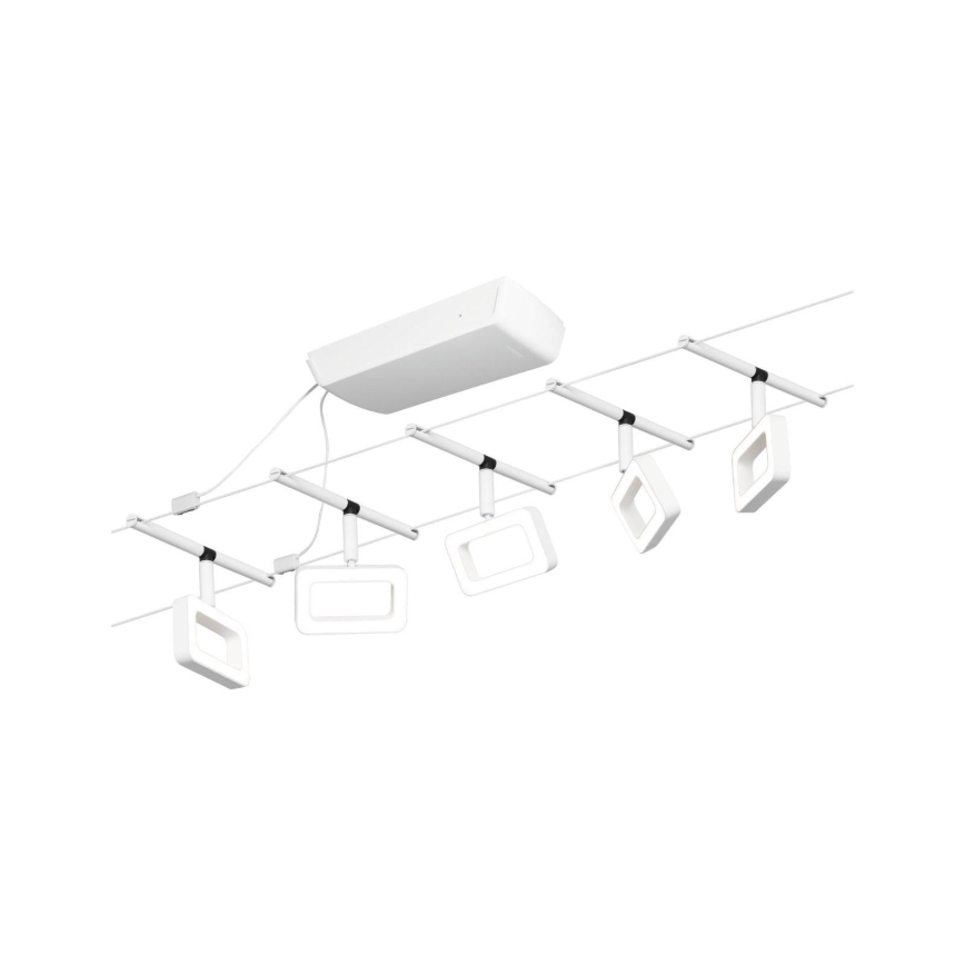 Paulmann 94483 - KOMPLEKTAS 5xLED/4,8W Akcentinis šviestuvas bėgių sistemai FRAME 230V balta