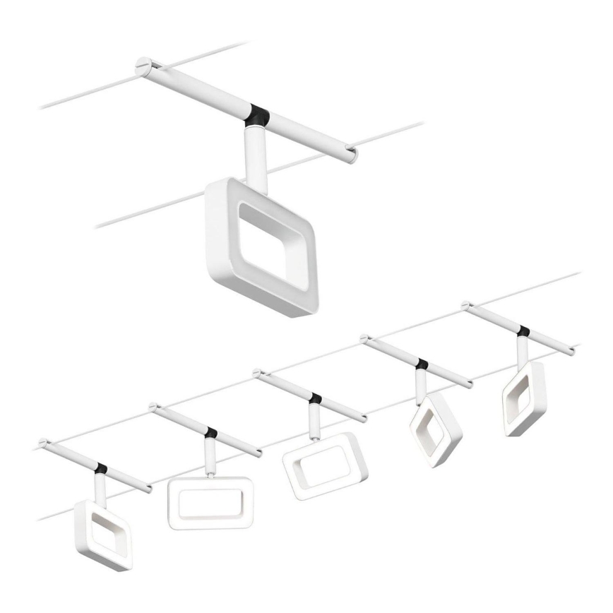 Paulmann 94483 - KOMPLEKTAS 5xLED/4,8W Akcentinis šviestuvas bėgių sistemai FRAME 230V balta