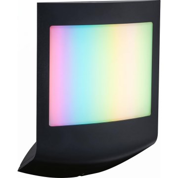Paulmann 94513 - RGBW LED/8,2W IP44 Dimeriuojamas lauko sieninis šviestuvas su judesio ir sutemų jutikliu PADEA 230V antracitas