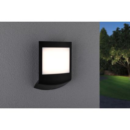 Paulmann 94513 - RGBW LED/8,2W IP44 Dimeriuojamas namo numeris su sutemų jutikliu PADEA 230V antracitas