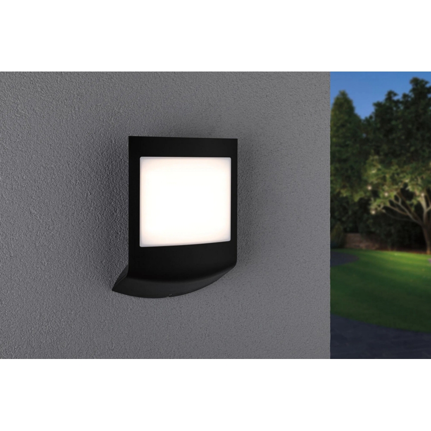 Paulmann 94513 - RGBW LED/8,2W IP44 Dimeriuojamas namo numeris su sutemų jutikliu PADEA 230V antracitas