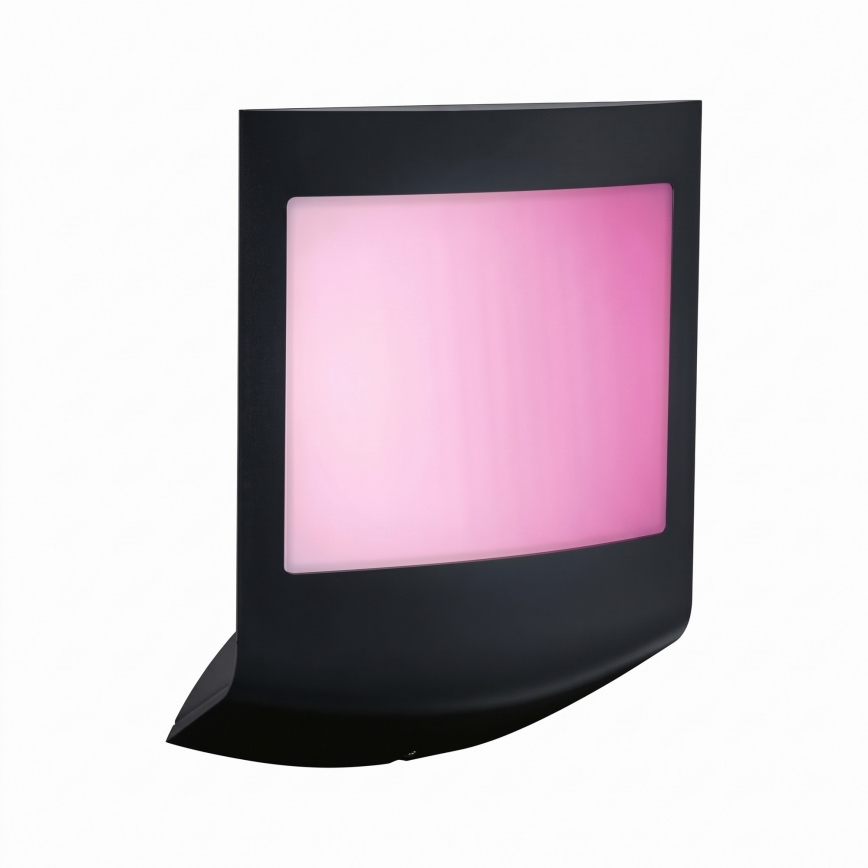 Paulmann 94513 - RGBW LED/8,2W IP44 Dimeriuojamas lauko sieninis šviestuvas su judesio ir sutemų jutikliu PADEA 230V antracitas