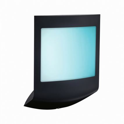 Paulmann 94513 - RGBW LED/8,2W IP44 Dimeriuojamas lauko sieninis šviestuvas su judesio ir sutemų jutikliu PADEA 230V antracitas