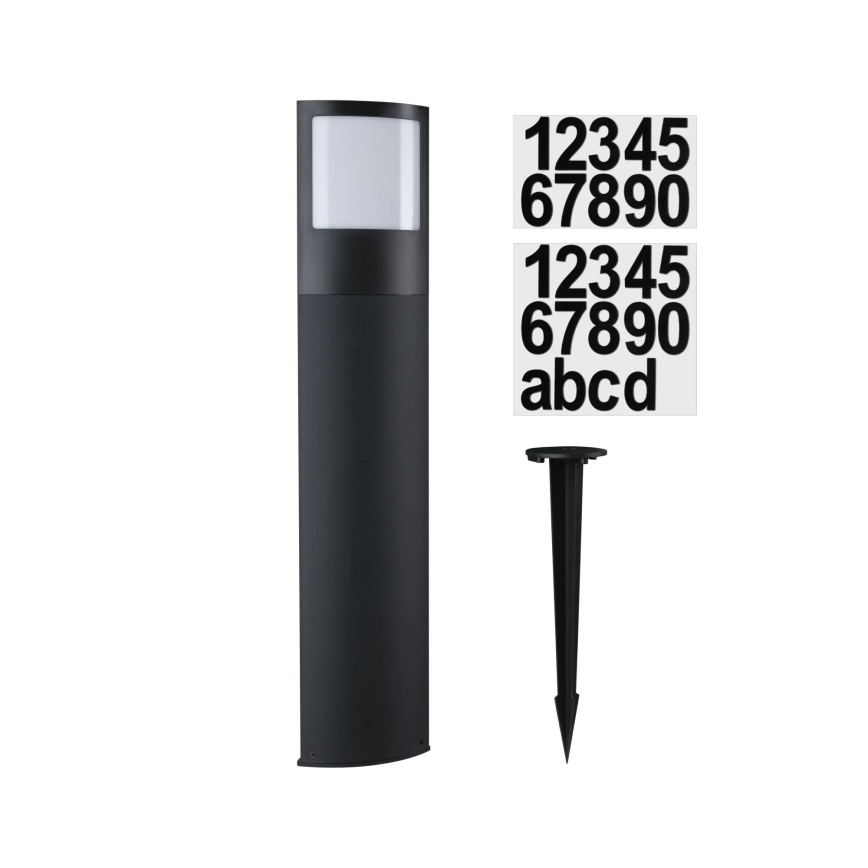 Paulmann 94514 - LED/8,5W IP44 Reguliuojamas namo numerio apšvietimas su judesio ir sutemos jutikliu PADEA 230V antracitas