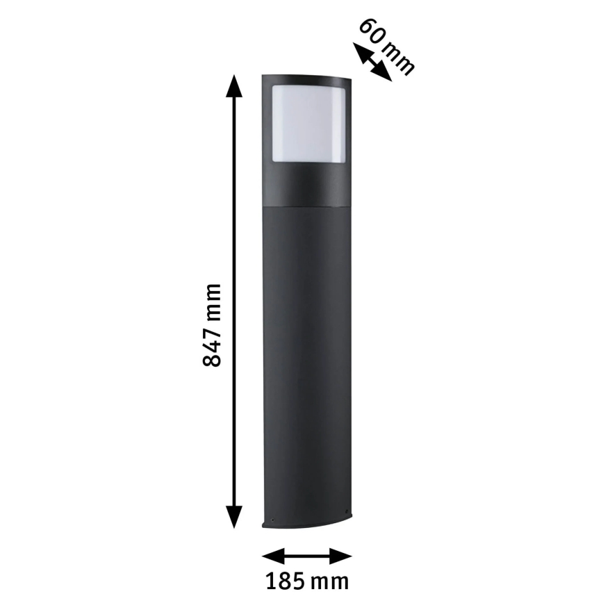 Paulmann 94515 - LED/8,5W IP44 Dimeriuojamas namų numerio šviestuvas su judesio ir sutemų jutikliu PADEA 230V antracitas