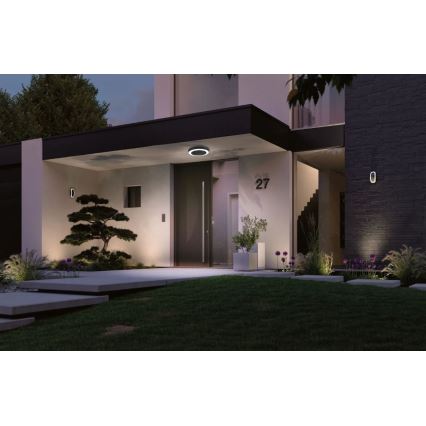 Paulmann 94526 - LED/14W IP44 Lauko lubinis šviestuvas su jutikliu CIRCULA 230V