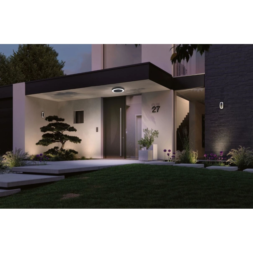 Paulmann 94526 - LED/14W IP44 Lauko lubinis šviestuvas su jutikliu CIRCULA 230V