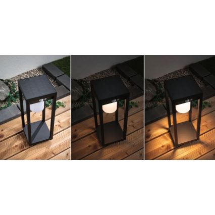 Paulmann 94573 - LED/5,5W IP44 Saulės energija įkraunama elektros lemputė su jutikliu MARISOL 3,7V 2000 mAh