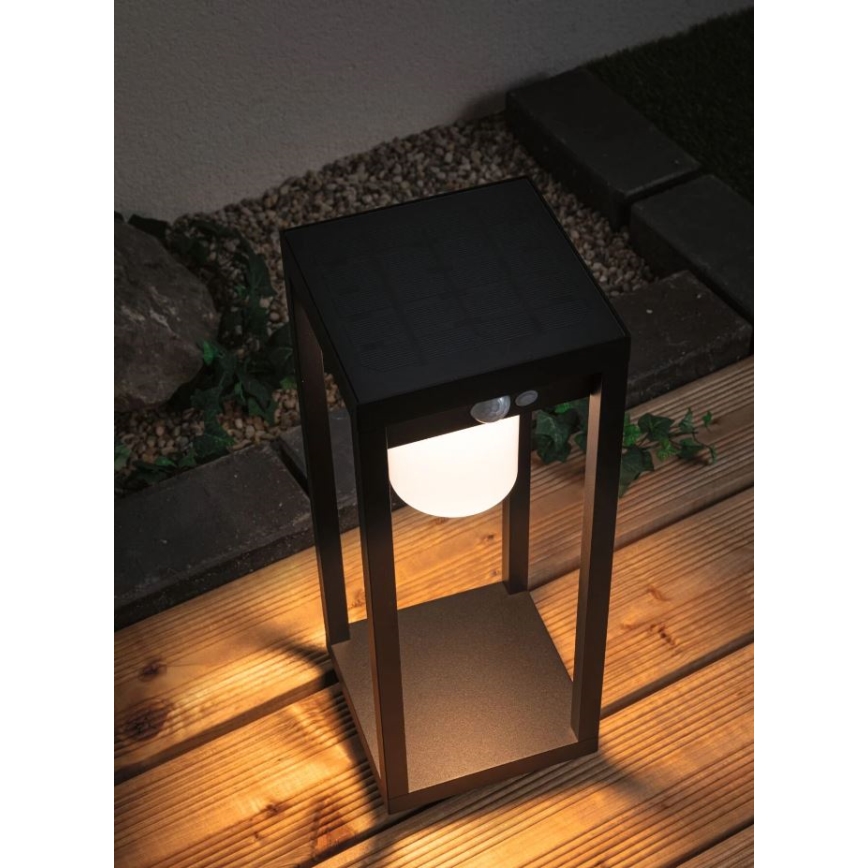 Paulmann 94573 - LED/5,5W IP44 Saulės energija įkraunama elektros lemputė su jutikliu MARISOL 3,7V 2000 mAh