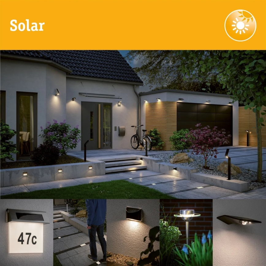 Paulmann 94578 - LED/0,1W IP67 Saulės energijos įleidžiamas šviestuvas DOMENIC 1,2V 1500 mAh