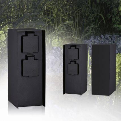 Paulmann 94657 - Lauko kištukinių lizdų stulpas RIO 2Z SCHUKO 230V IP44