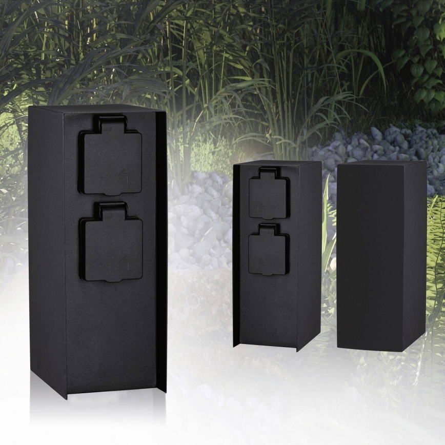 Paulmann 94657 - Lauko kištukinių lizdų stulpas RIO 2Z SCHUKO 230V IP44