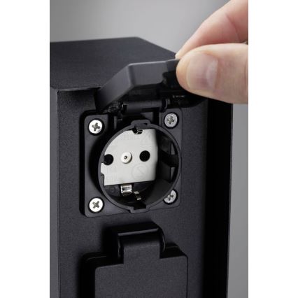 Paulmann 94657 - Lauko kištukinių lizdų stulpas RIO 2Z SCHUKO 230V IP44