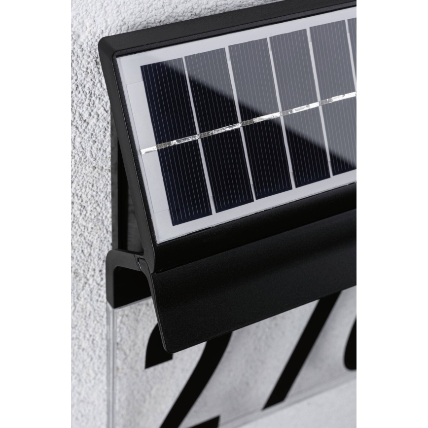 Paulmann 94694 - LED/0,2W IP44 Saulės energijos namo numeris NEDA 3,7V 1800 mAh