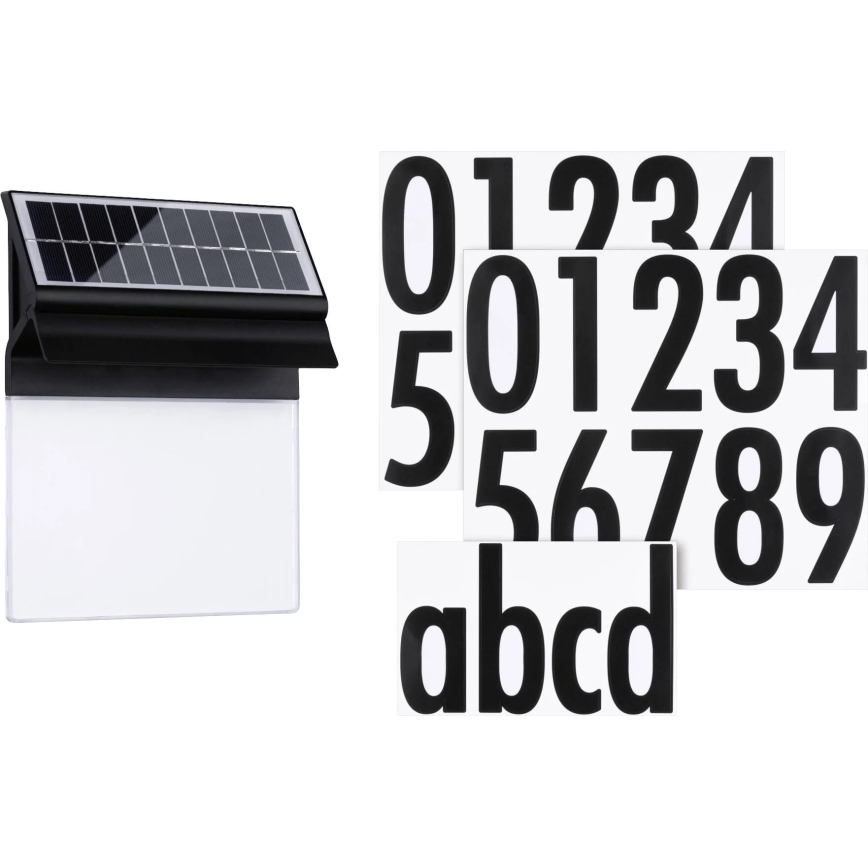 Paulmann 94694 - LED/0,2W IP44 Saulės energijos namo numeris NEDA 3,7V 1800 mAh