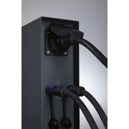 Paulmann 94700 - Lauko kištukinių lizdų stulpas RIO 2Z SCHUKO 230V IP44