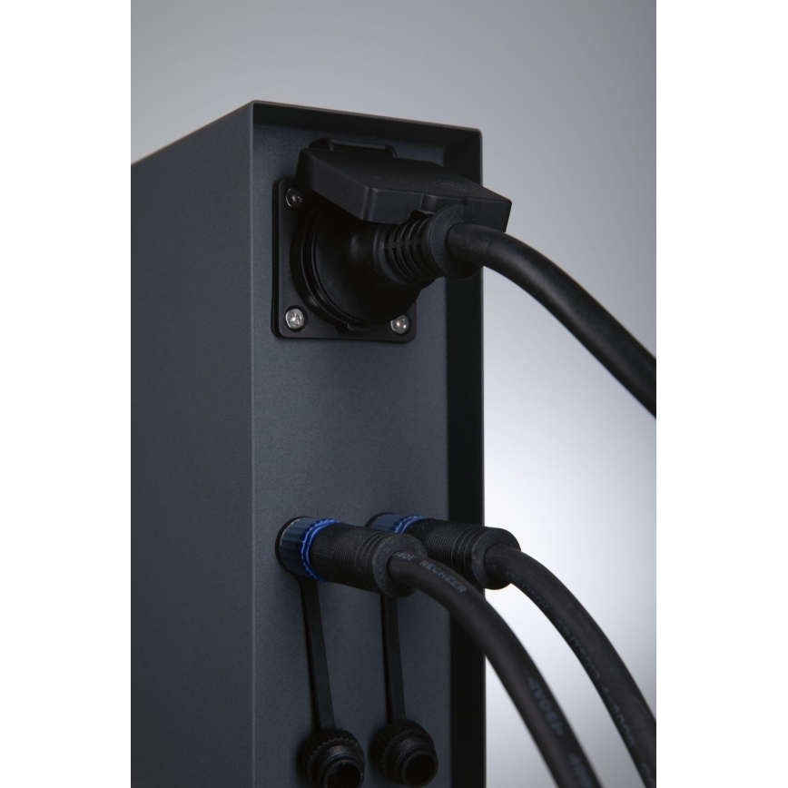 Paulmann 94700 - Lauko kištukinių lizdų stulpas RIO 2Z SCHUKO 230V IP44