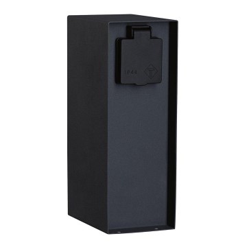 Paulmann 94701 -Lauko kištukinių lizdų stulpas su prieblandos jutikliu RIO 2Z SCHUKO 230V IP44